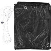 Berkfield Home Durable Garden Furniture Cover 7 Eyelets 143x225x90 cm in Black | Size: 143 x 225 x 90 cm