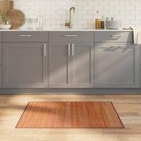 Berkfield Home Rug Rectangular Brown70x100 cm Bamboo in Brown | Size: Medium