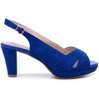 Paradox London Women's Louise' Block Heel Platform Sandals in Royal | Size: 3