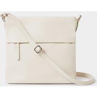 OSPREY LONDON Women's The Lyra Leather Crossbody Bag in Off-White