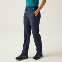 Regatta Women's Travel Light Zip-off Packaway Trousers in Navy | Size: 8