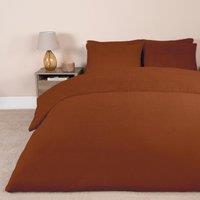 OHS Thermal Soft Teddy Fleece Duvet Cover Bedding Set in Burnt Orange | Size: King