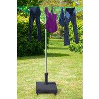 Groundlevel Portable Washing Line Holder With Lockable Wheels in Black
