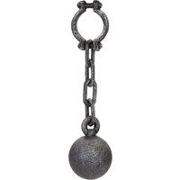 VFM e-Store Ball & Chain Halloween Fancy Dress Accessory Spooky Shackle in Silver