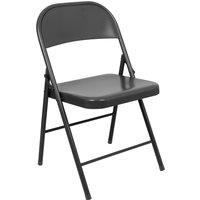 Harbour Housewares Metal Folding Chair - Pack of 1 in Black