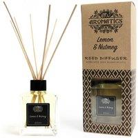 KDMD 200ml Lemon & Nutmeg Essential Oil Reed Diffuser in Black