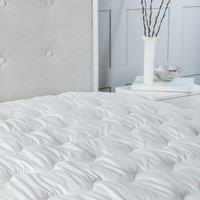 Snug City Dual Layer Mattress Topper Air Flow Hypo Allergenic Soft Touch Bedding in White | Size: Double