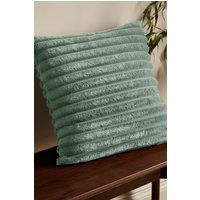 Catherine Lansfield 'Cosy Ribbed' Cushion in Green | Size: 45 cm x 45 cm