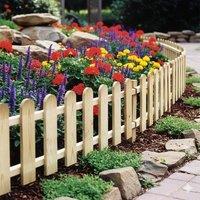 Primrose Mini Wooden Picket Fence 22cm in Natural