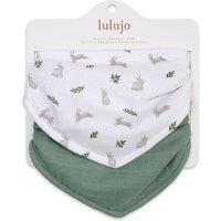 Lulujo 2-pack Bandana Bib - Bunnies & Fern