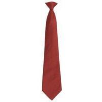 Premier Men's Fashion "Colours" Work Clip On Tie in Burgundy