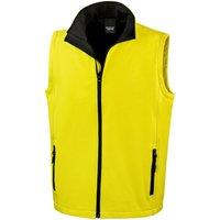 Result Men's Printable Softshell Body Warmer in Yellow | Size: Large