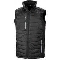 Result Men's Black Compass Padded Soft Shell Gilet | Size: 4XL