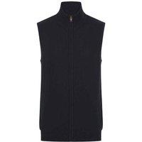 Henbury Men's Plain Full Zip Sleeveless Gilet in Navy | Size: 2XL