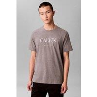 Calvin Klein Men's SS 20S Ln Calvin Graphic Tee Med Grey Htr | Size: Large