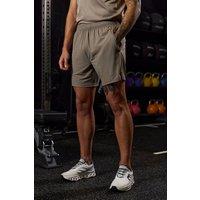 GYM KING Men's Energise Short Truffle in Grey | Size: Medium