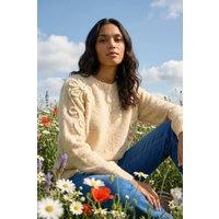 Roman Women's Floral Cornelli Knit Jumper in Ivory