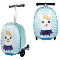 Groundlevel Children's Suitcase with Fold Down Scooter in Blue