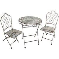 Ascalon Design Ltd Avalon Bistro Set - 3pc - L60 x W60 x H73 cm - Green Rust