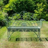 Ascalon Design Ltd Peacock Bench - L138 x W46 x H102 cm - Vintage Green