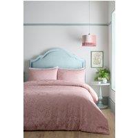 Appletree 'Toria' Arts & Crafts Floral Jacquard Duvet Cover Set in Light Pink | Size: Super King