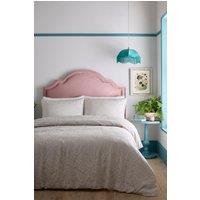Appletree 'Toria' Arts & Crafts Floral Jacquard Duvet Cover Set in Stone | Size: King