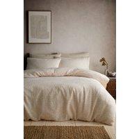 Appletree 'Fossil Jacquard' Textured Duvet Cover Set in Natural | Size: Super King