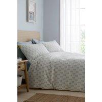 Dreams & Drapes 'Block Floral' Jacquard Duvet Cover Set in Light Blue | Size: Double