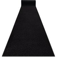 RugsX Karmel Plain Runner in Black | Size: 140 cm x 350 cm