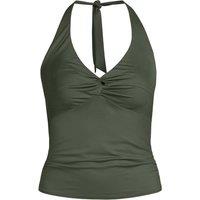 Lands' End Women's Knot Twist Halter Tankini Top in Olive | Size: 16