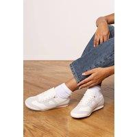 Where's That From Women's 'Caia' Court Lace up Trainer with Stripe detail in Grey | Size: 3