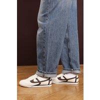 Where's That From Women's 'Caia' Court Lace up Trainer with Stripe detail in Brown | Size: 7