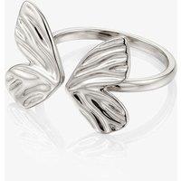 MUCHV Women's Adjustable Butterfly Ring in 18k Gold or Silver