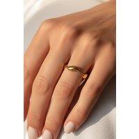 MUCHV Women's Gold Adjustable Wave Ring