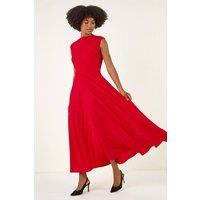 Roman Women's Fit & Flare Midi Dress in Red | Size: 12
