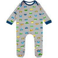 Harry Bear Boy's Baby Car Stripe Sleepsuit in Blue | Size: 6-9 m