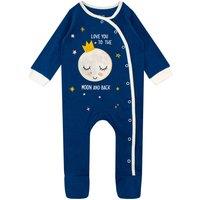 Harry Bear Baby Moon Nighttime Sleepsuit in Blue | Size: 3-6 m