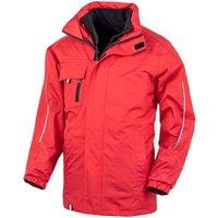 Result Men's Core Printable 3-In-1 Transit Jacket in Red | Size: XS