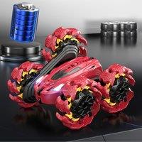 Living and Home 868A Red 2.4G Remote Control Wheel Stunt Remote Control Car