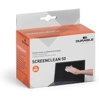Durable Screenclean Streak-Free Screen Cleaning Wipes - 50 Sachets in White | Size: 1 Pack