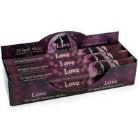 KDMD Set of 6 Packets of Love Spell Incense Sticks in Purple