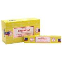KDMD Set of 12 Packets of Citronella Incense Sticks in Yellow