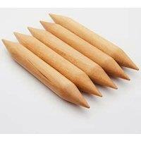 Groves & Thames Jumbo Birch: Knitting Pins: Double-Ended: Set of Five: 20cm x 25.00mm in Brown