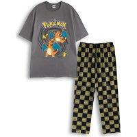 Pokemon Men's Short Sleeve Long Leg Pyjama Set | Multicoloured | Size: Small