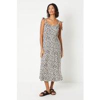 Dorothy Perkins Women's Animal Tie Shoulder Midi Dress | Size: 14