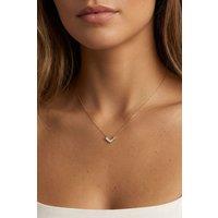 MUCHV Women's Baguette Bar Necklace in 14k Gold or Silver