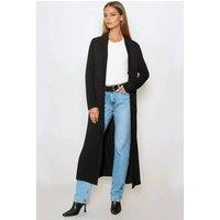 Aftershock London Women's Jersey Longline Cardigan in Black | Size: S/M