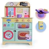 Peppa Pig Wooden Play Kitchen for Kids- Floor Standing Toy Kitchen Set