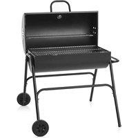 Gr8 Garden Large Oil Drum Barbecue Charcoal BBQ Grill in Black