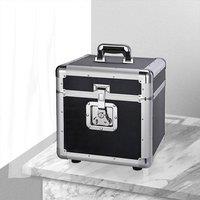 Havendro 12 Vinyl Record Storage Box Flight Carry Case Holds 100 in Black